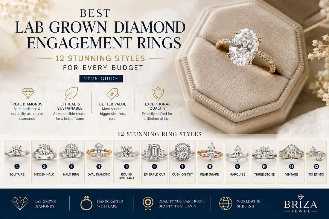 Best Lab Grown Diamond Engagement Rings: 12 Stunning Styles for Every Budget (2026 Guide) By Briza Jewel