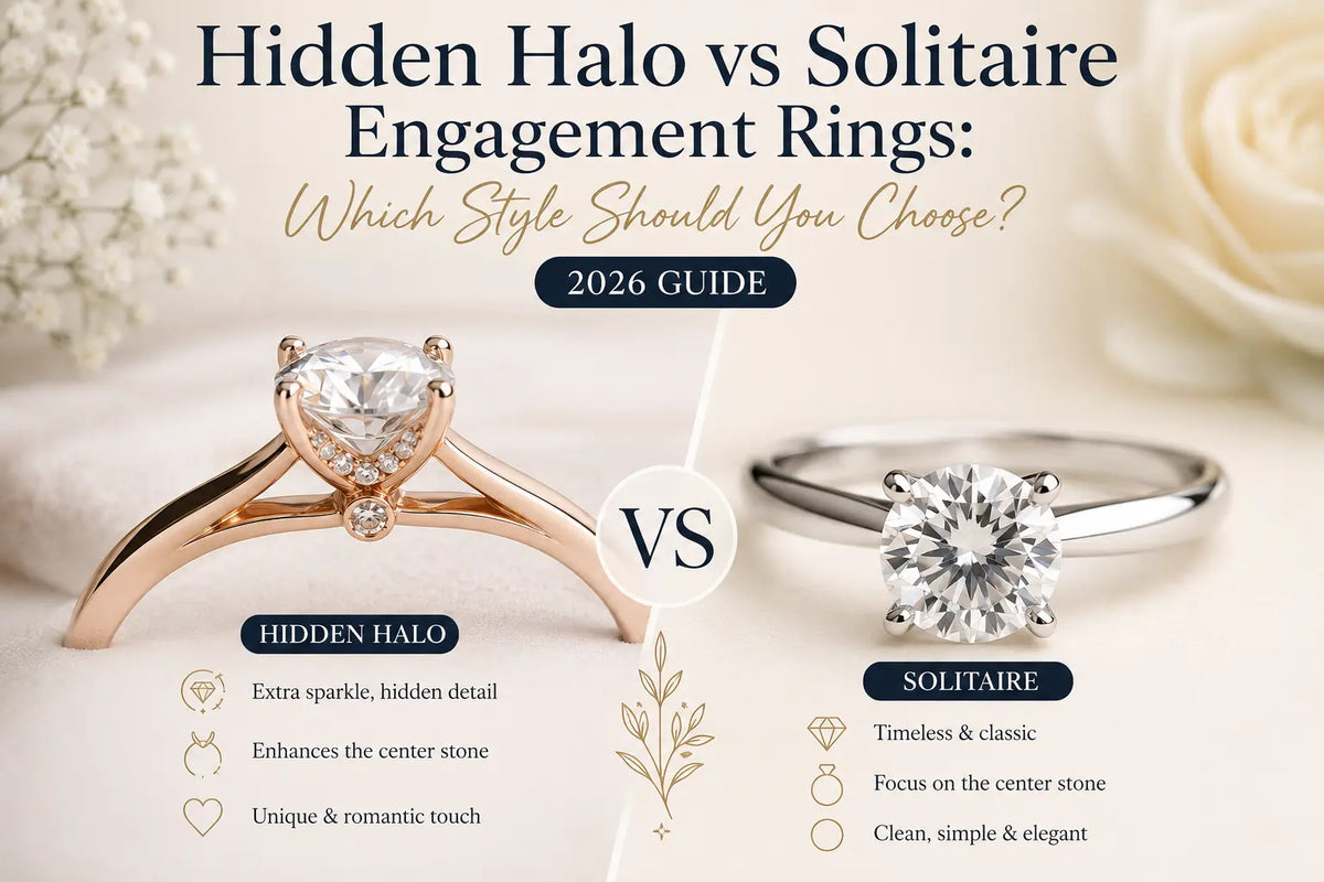 Hidden Halo vs Solitaire Engagement Rings: Which Style Should You Choose? (2026 Guide)