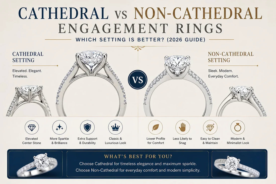 Cathedral vs Non-Cathedral Engagement Rings: Which Setting Is Better? (2026 Guide)