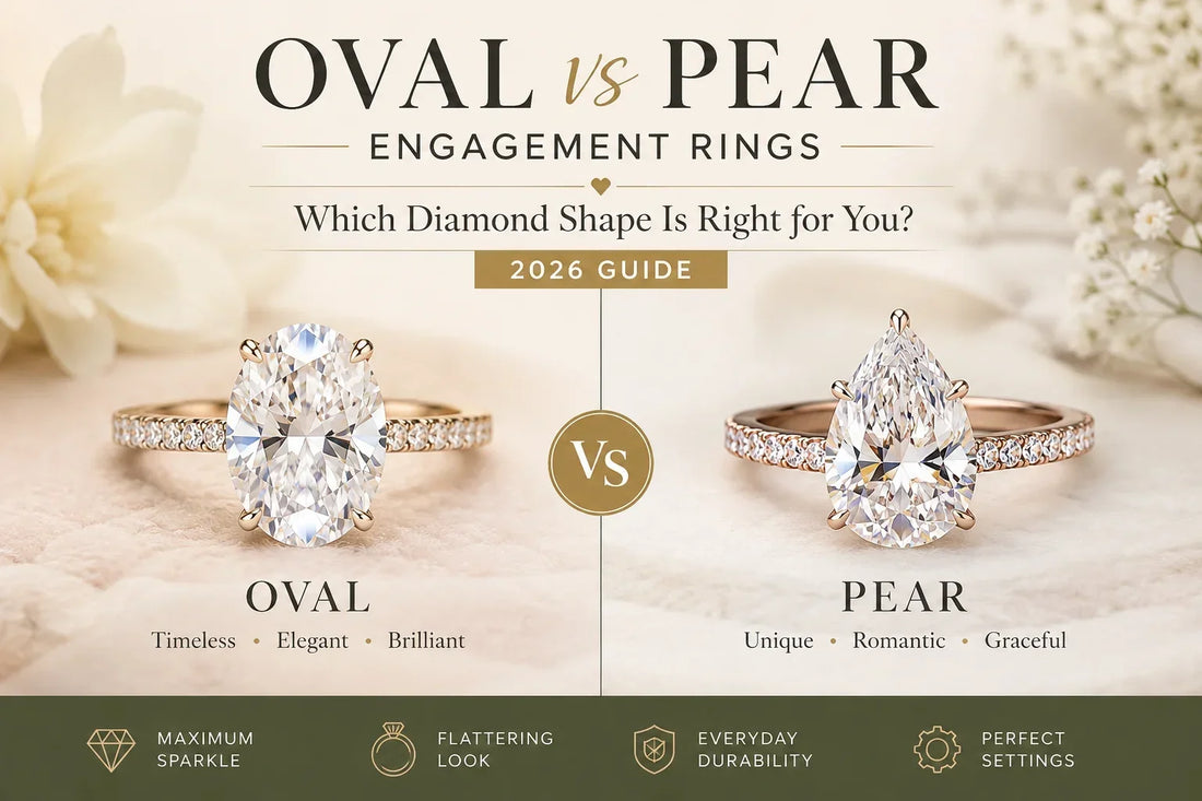 Oval vs Pear Engagement Rings: Which Diamond Shape Is Right for You? (2026 Guide)