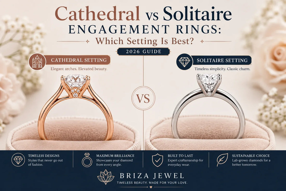 Cathedral vs Solitaire Engagement Rings: Which Setting Is Best? (2026 Guide)