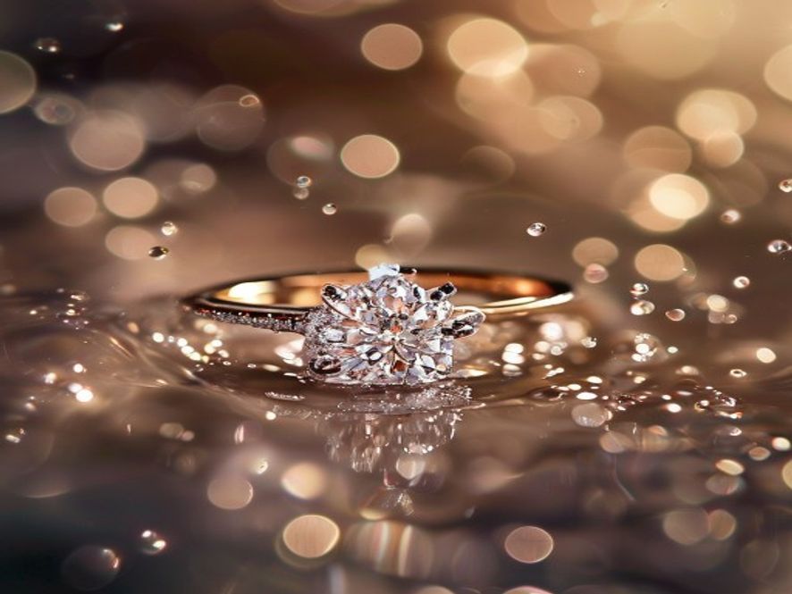 A sparkling diamond ring representing how to clean fine jewelry safely
