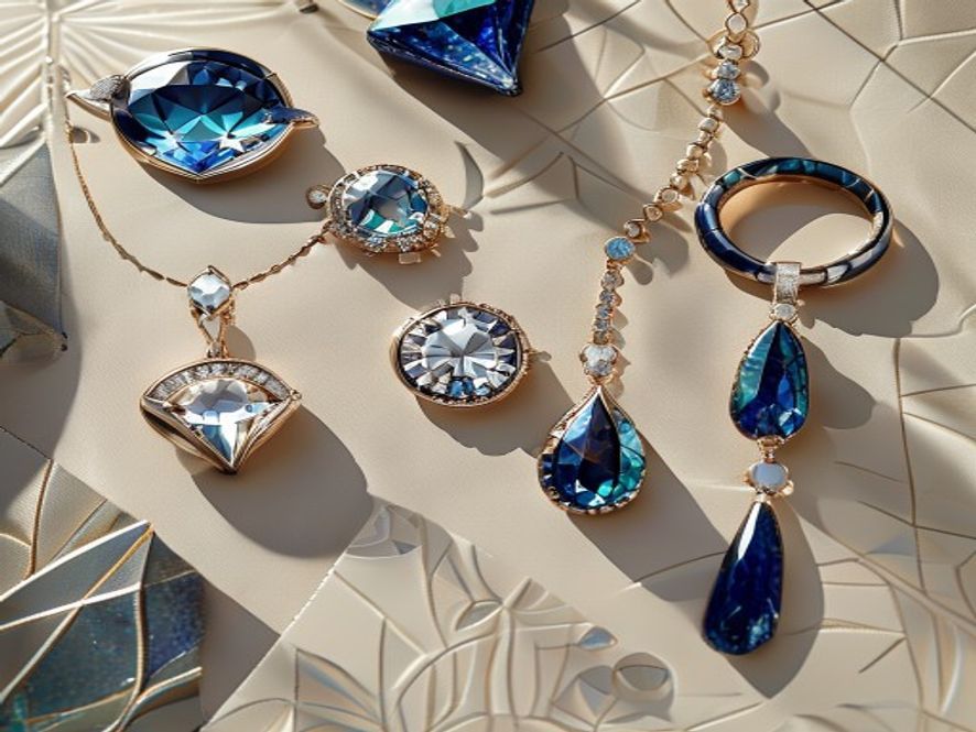 A beautiful collection showing popular Art Deco jewelry trends.