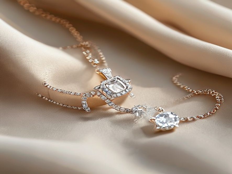 A collection of elegant bezel set diamond jewelry, including rings, necklaces, and earrings, showcasing their modern and secure design.