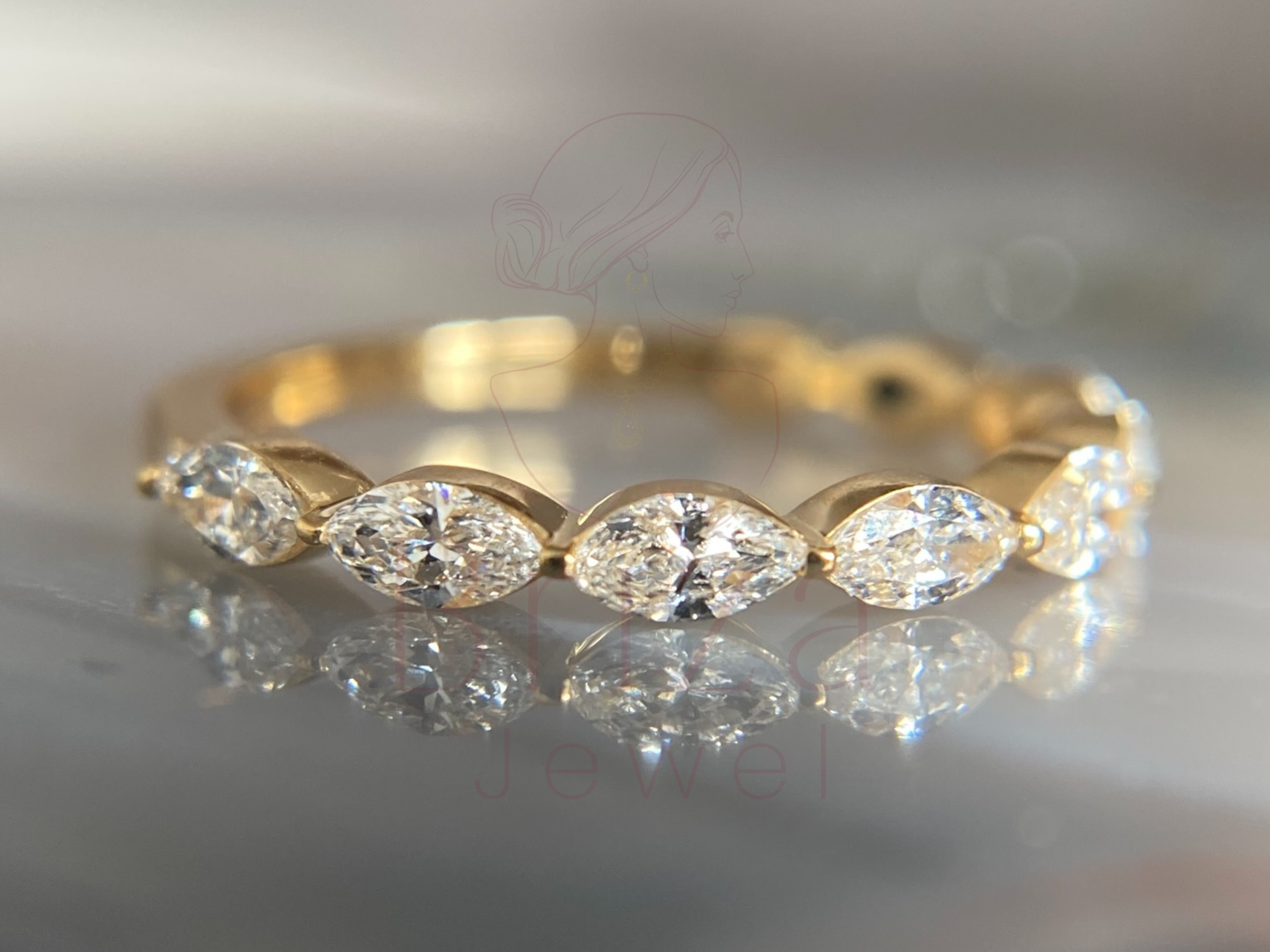 elegant eternity-style gold jewelry worn on hand lifestyle view
