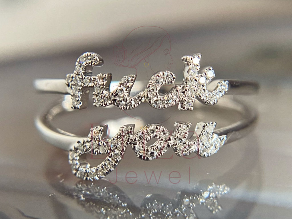 Statement Ring | Edgy Sterling Silver Lab Diamond Jewelry