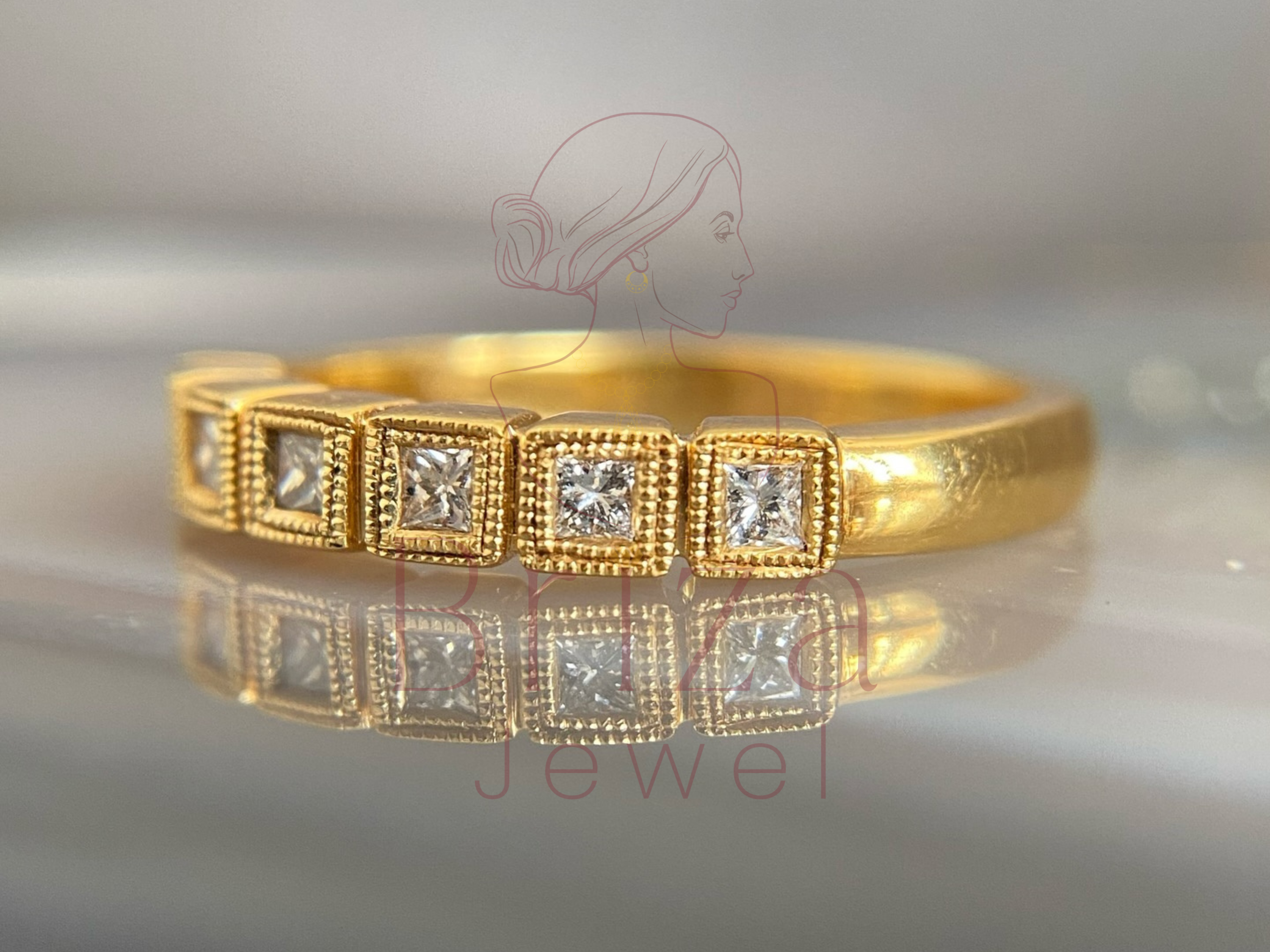 dainty gold jewelry worn on hand lifestyle view