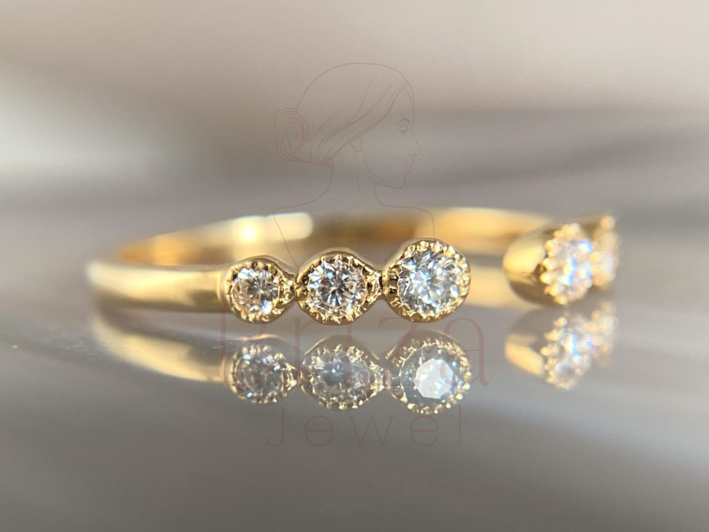 Slim Minimal Diamond Band with Contemporary Appeal