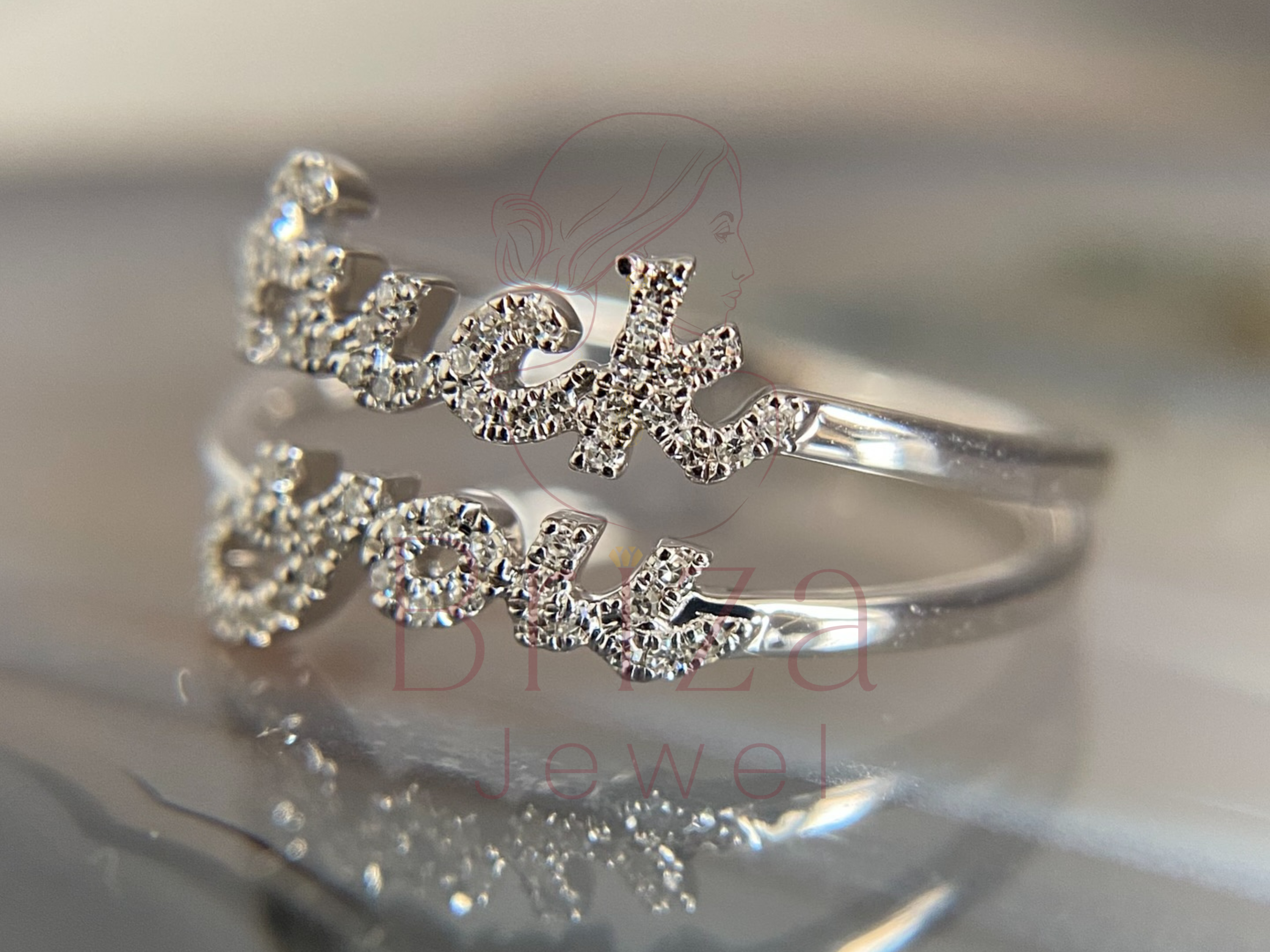 modern silver jewelry worn on hand lifestyle view