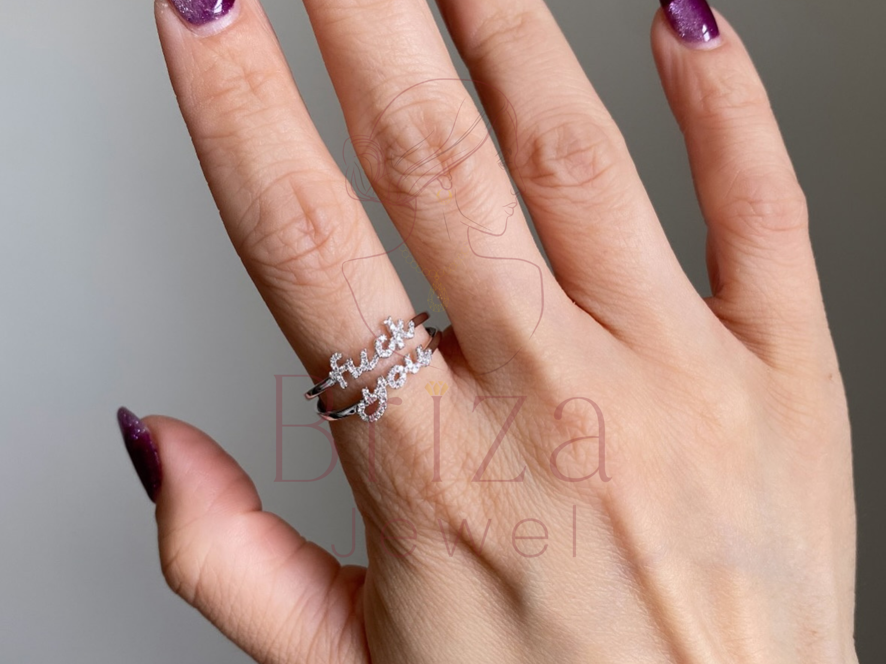 Statement Ring | Edgy Sterling Silver Lab Diamond Jewelry