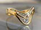 Diamond Promise Ring | Modern Chevron Band