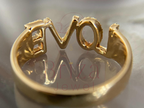 Love Diamond Ring | Personalized 14K Gold Word Ring