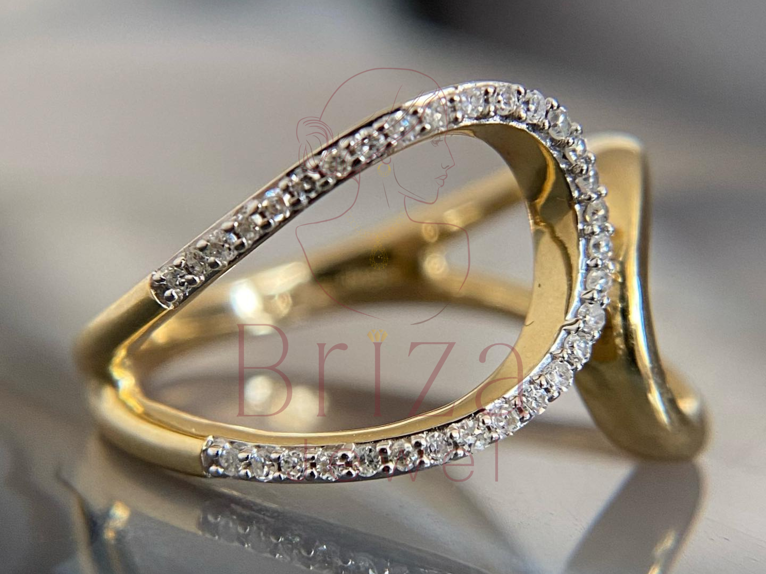 minimal faith-inspired gold ring worn on hand lifestyle view