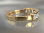 Emerald and Diamond Ring | Gold Eternity Wedding Band