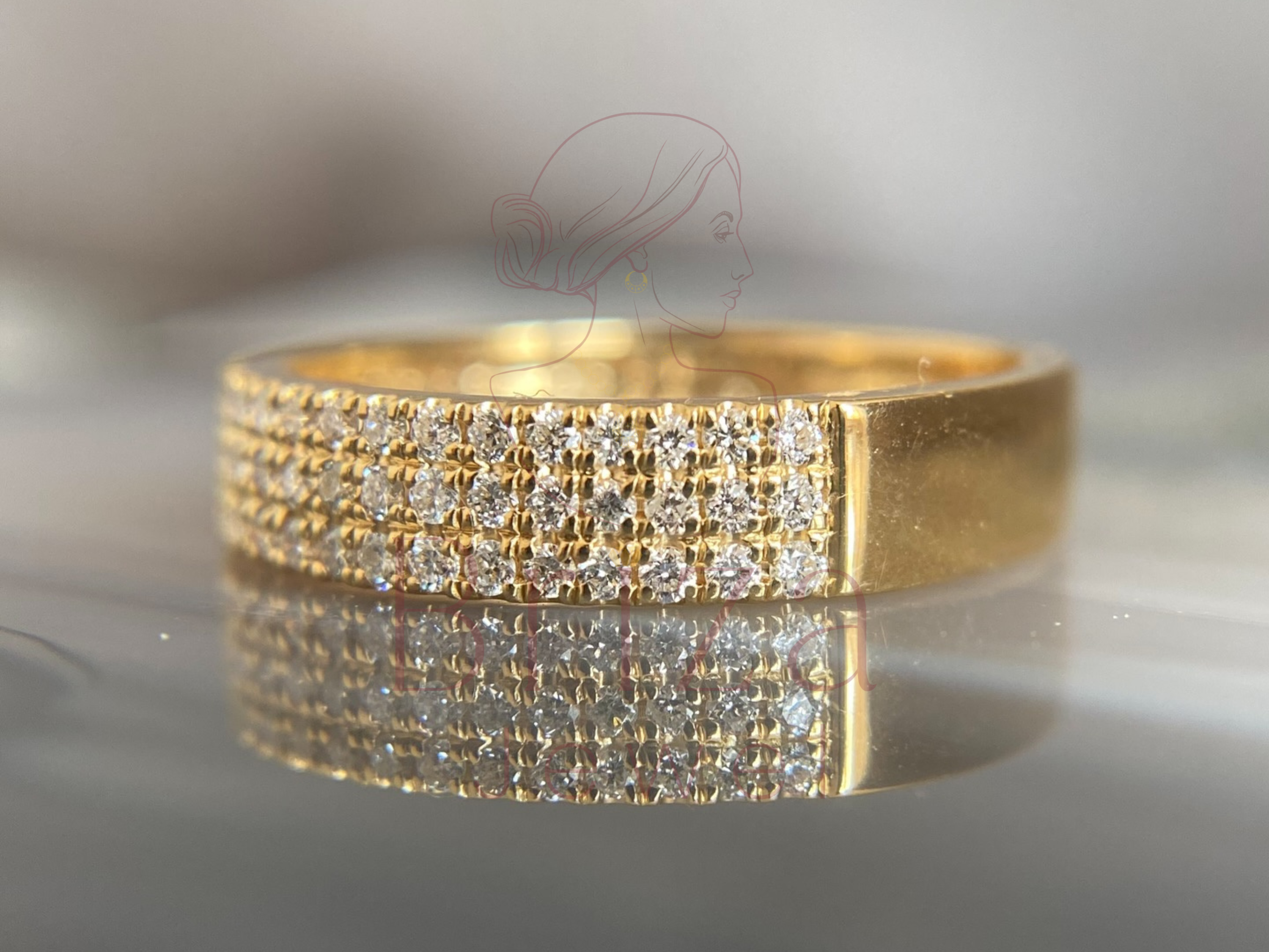 luxury diamond band worn on hand lifestyle view