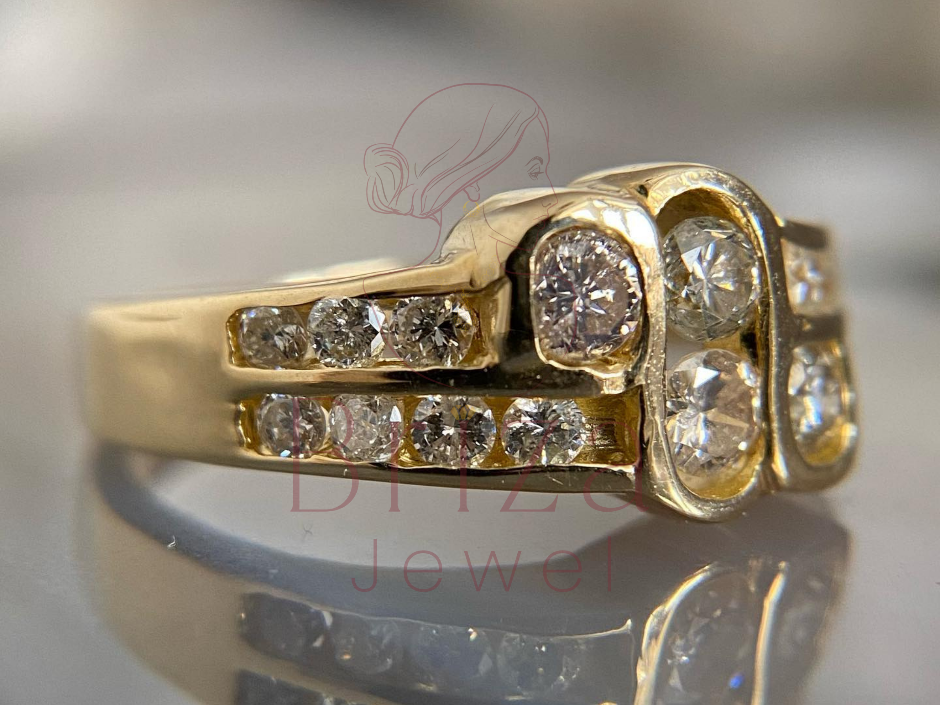 bold gold jewelry worn on hand lifestyle view