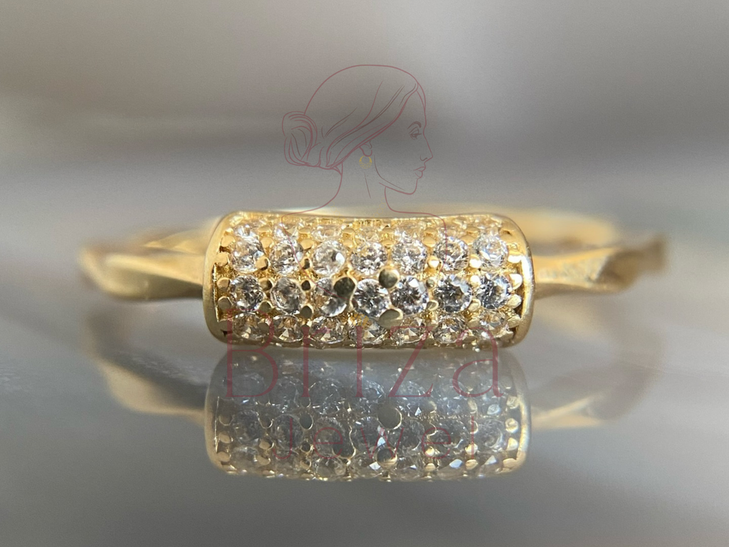 Serpent Ring | Dainty Gold Diamond Band Minimalist Jewelry