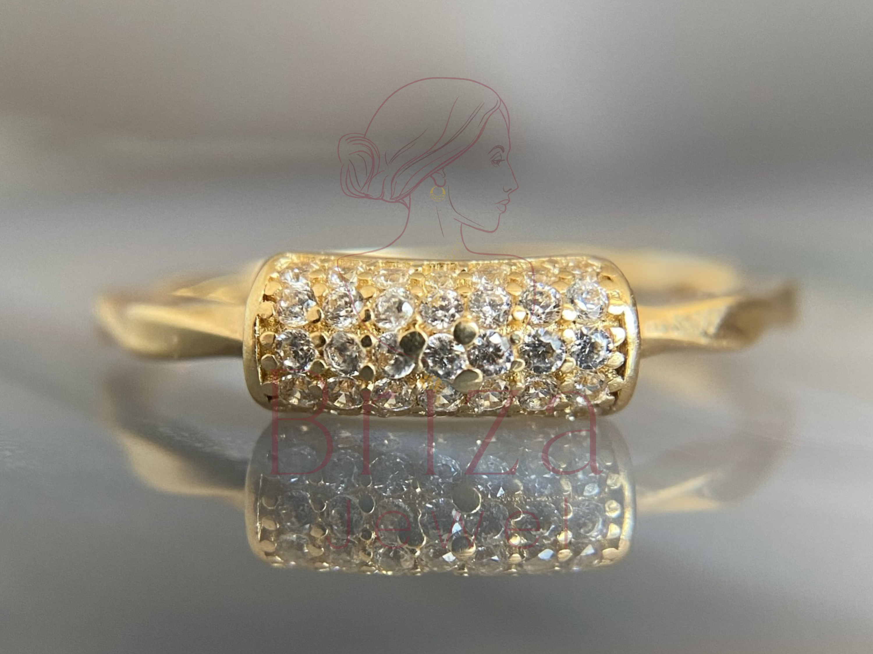 serpent ring with dainty gold diamond minimalist design