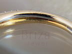 Two Tone Engagement Ring | Diamond Pavé Band Design