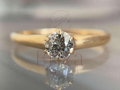 30ct Diamond Ring in Gold with Elegant Minimal Solitaire Design