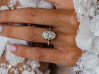 Ring Oval | Dainty Oval Cut Diamond Solitaire Wedding Band