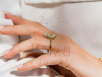 6 Carat Pear Shaped Diamond Ring | Yellow Gold Solitaire Ring
