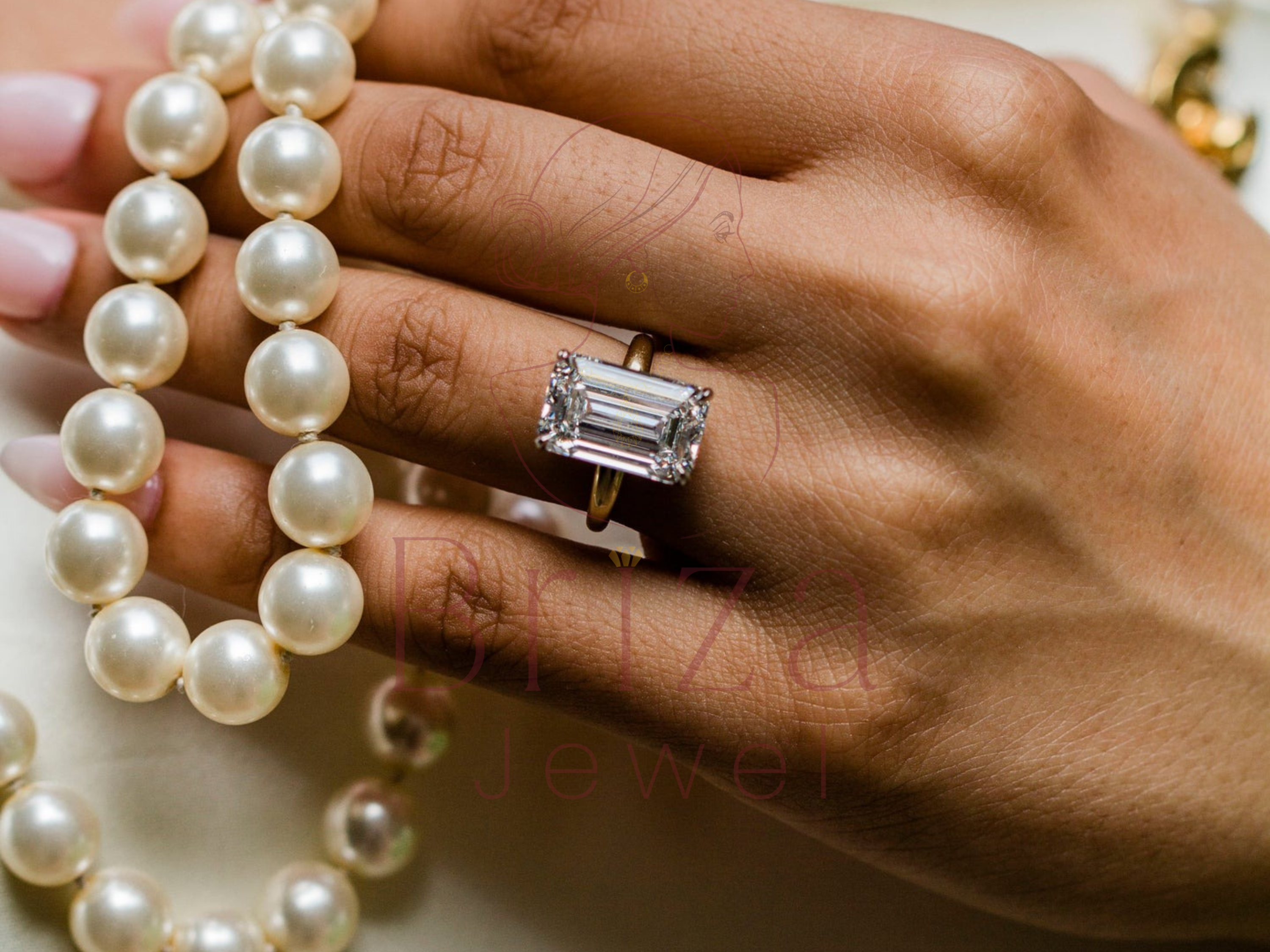 Emerald Cut Ring | EF VVS Lab Diamond Engagement Jewelry