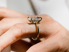 Lab Grown Cushion Cut Diamond Ring | Gold Solitaire Bridal Ring