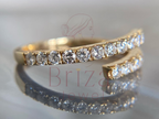 Diamond Eternity Band with Double Moissanite Gold Band