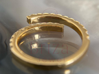 Diamond Eternity Band with Double Moissanite Gold Band