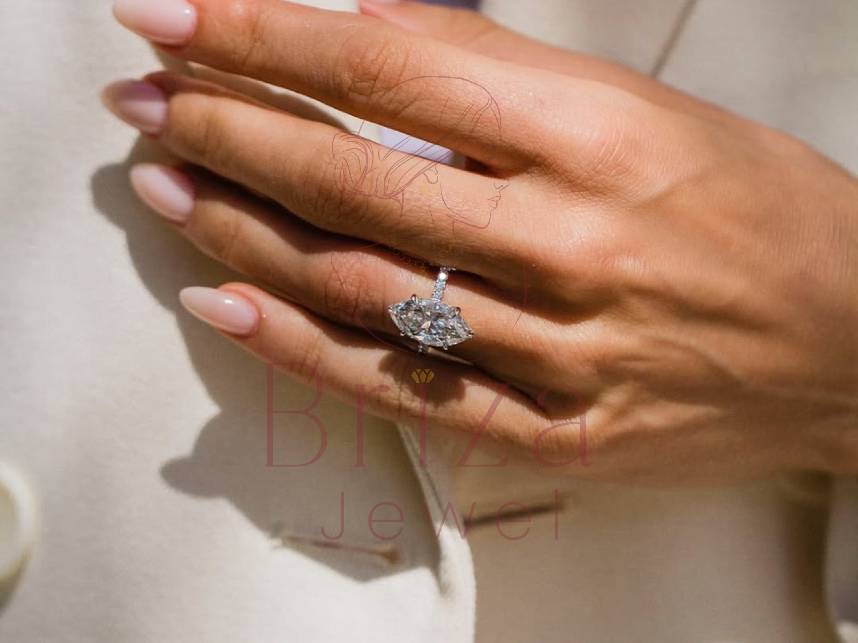 3 Carat Marquise Diamond Ring | White Gold Engagement Ring