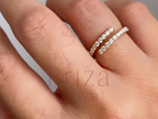 Diamond Eternity Band with Double Moissanite Gold Band