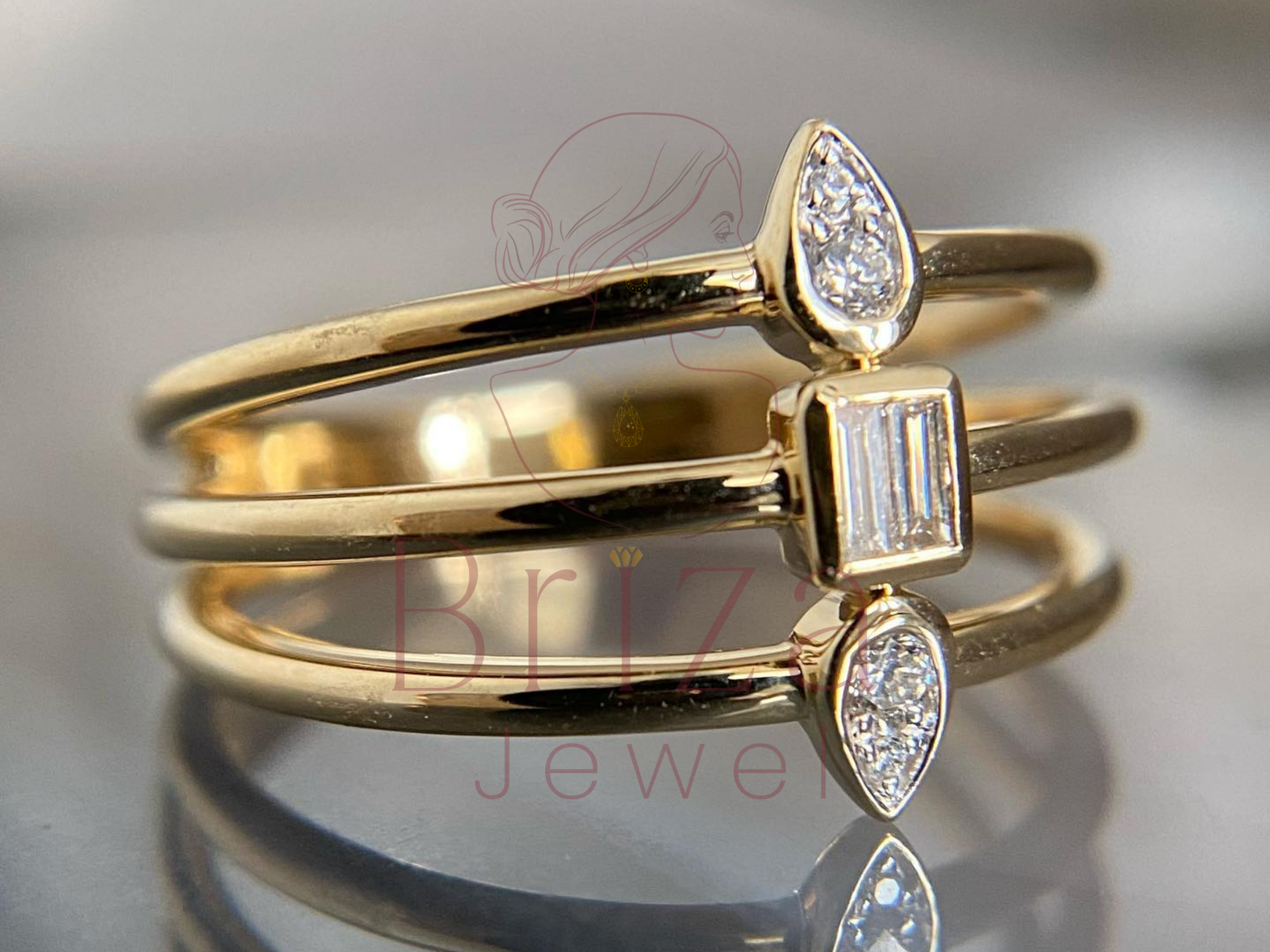 modern lab diamond jewelry worn on hand lifestyle view