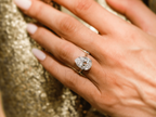 Pear Shaped Diamond Wedding Ring with Yellow Gold Solitaire
