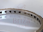 Black Eternity Band with Gothic Black Diamond Stack Ring