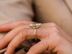 Oval Diamond Wedding Ring | 14K Gold Minimalist Bridal Ring