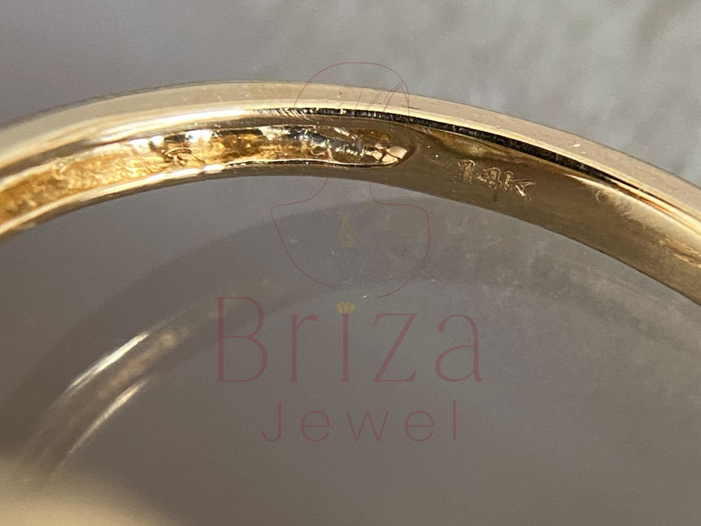 Bezel Engagement Ring with Modern Open Gold Band