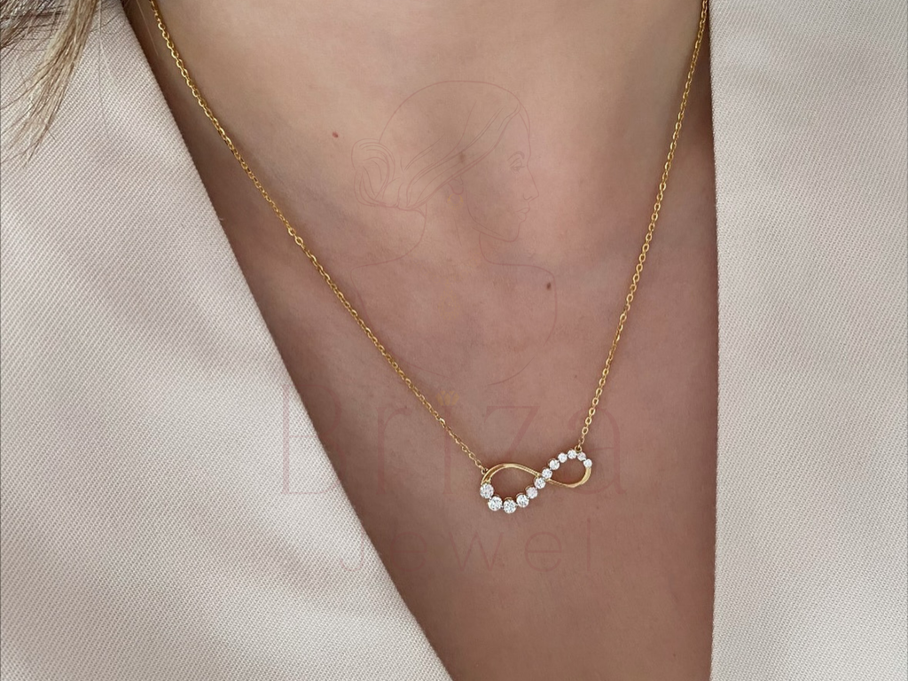 Infinity Diamond Necklace with Dainty Luxury Style