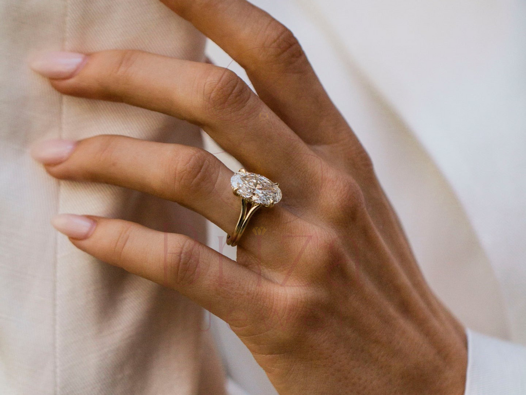 Yellow Gold Oval Engagement Ring | Timeless Oval Solitaire Ring