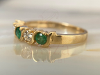 Emerald Diamond Band | Yellow Gold Vintage Luxury Style