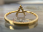Letter Ring | Personalized Moissanite Initial Gold Stackable