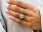 Emerald Cut Diamond Band | Art Deco Three Stone Ring