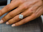 Halo Engagement Ring Oval | Luxury Moissanite Wedding