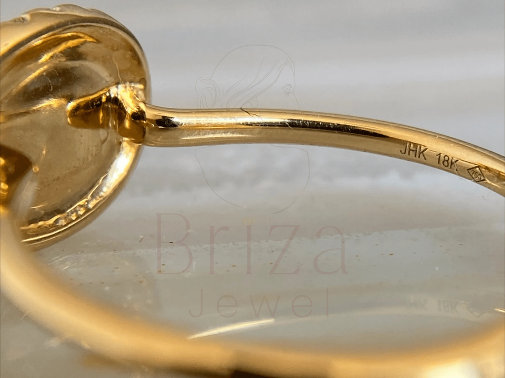 Pink Sapphire Eternity Band with Diamond Halo in Yellow Gold