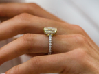 Radiant Cut 4.00 CT Yellow Diamond Halo Engagement Ring