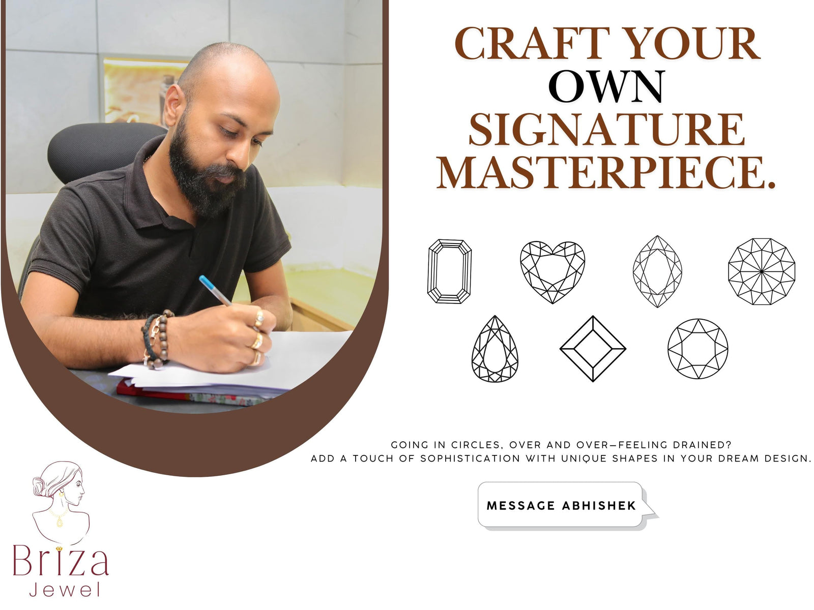 Elegant bracelet set in gold from Briza Jewel