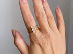 Geometric Wedding Band - Lab Grown Baguette Diamond Ring | Briza Jewel