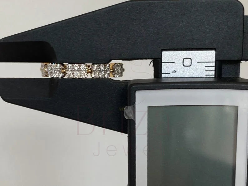 Cluster Wedding Band - Lab Grown Gold Diamond Ring | Briza Jewel