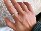 Triple Row Diamond Ring - White Gold Eternity | Briza Jewel