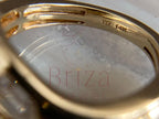 Yellow Gold Emerald Cut Engagement Ring - Lab Grown Diamond Pave | Briza Jewel